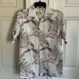 Tasso Elba Island Hawaiian Causal Button-Down Mens Shirt Size small
